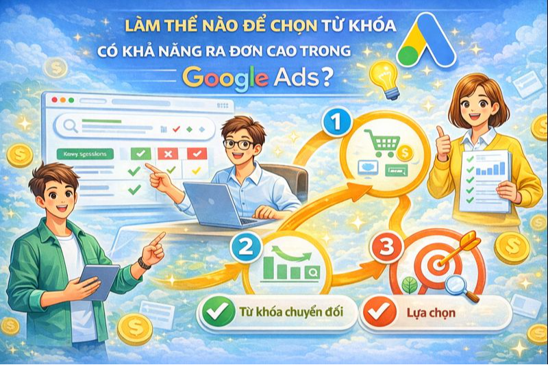 L&agrave;m thế n&agrave;o chọn từ kh&oacute;a c&oacute; khả năng ra đơn cao Google ads