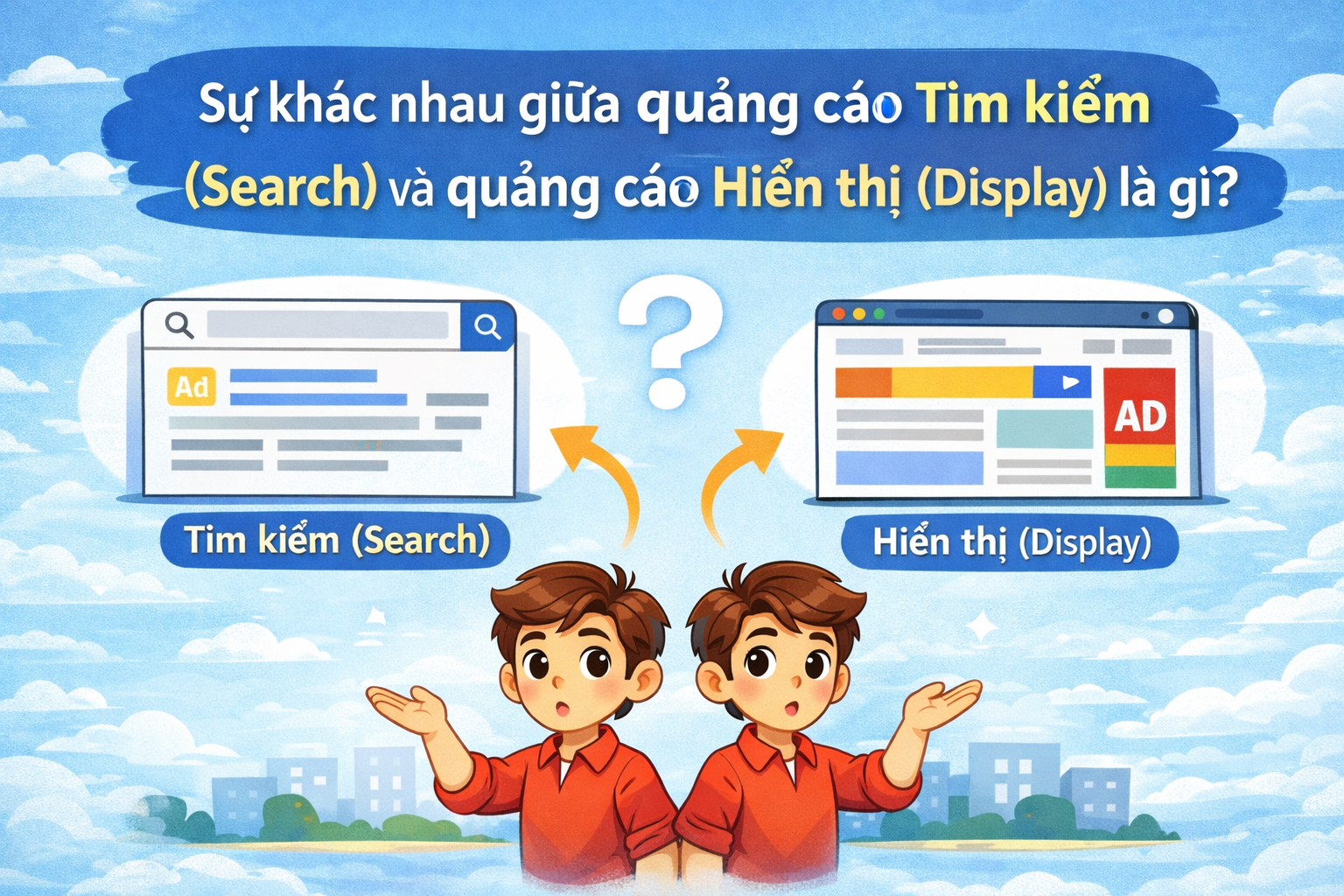 Sự khác nhau giữa Google Ads Search và Google Ads Display